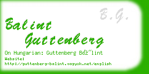 balint guttenberg business card